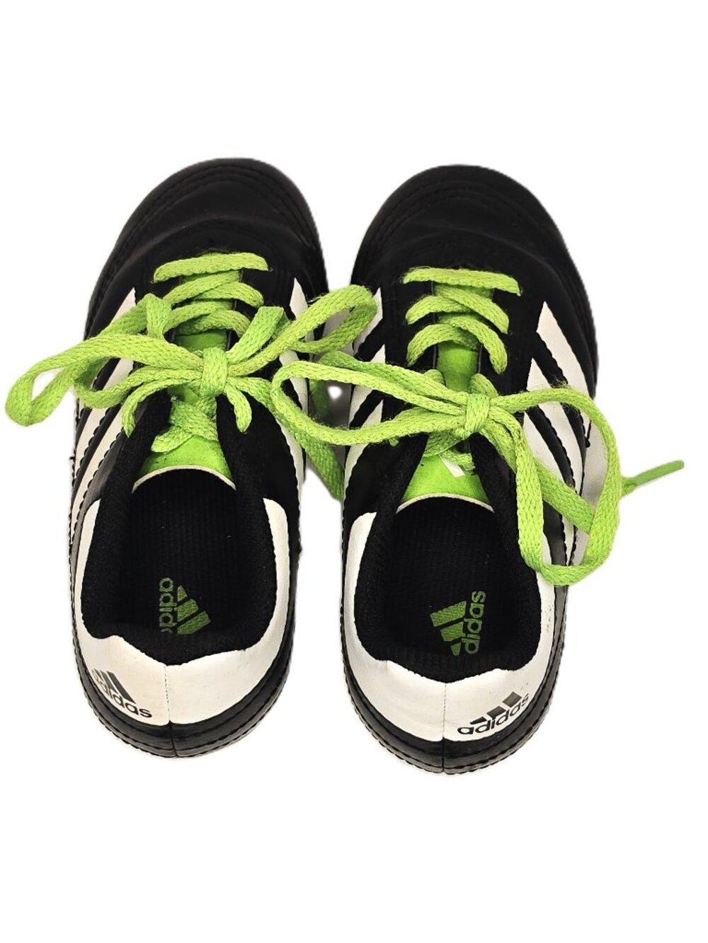 Adidas Soccer Cleats Boys Size 12k Black Green Model SGC 753002 Shoes Lace-up